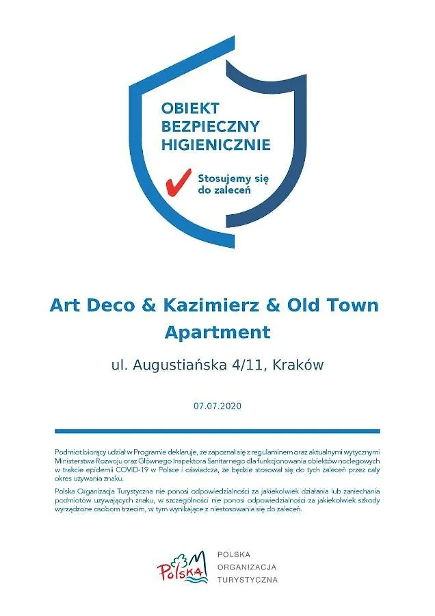 Art Deco & Kazimierz & Old Town Apartment Krakow